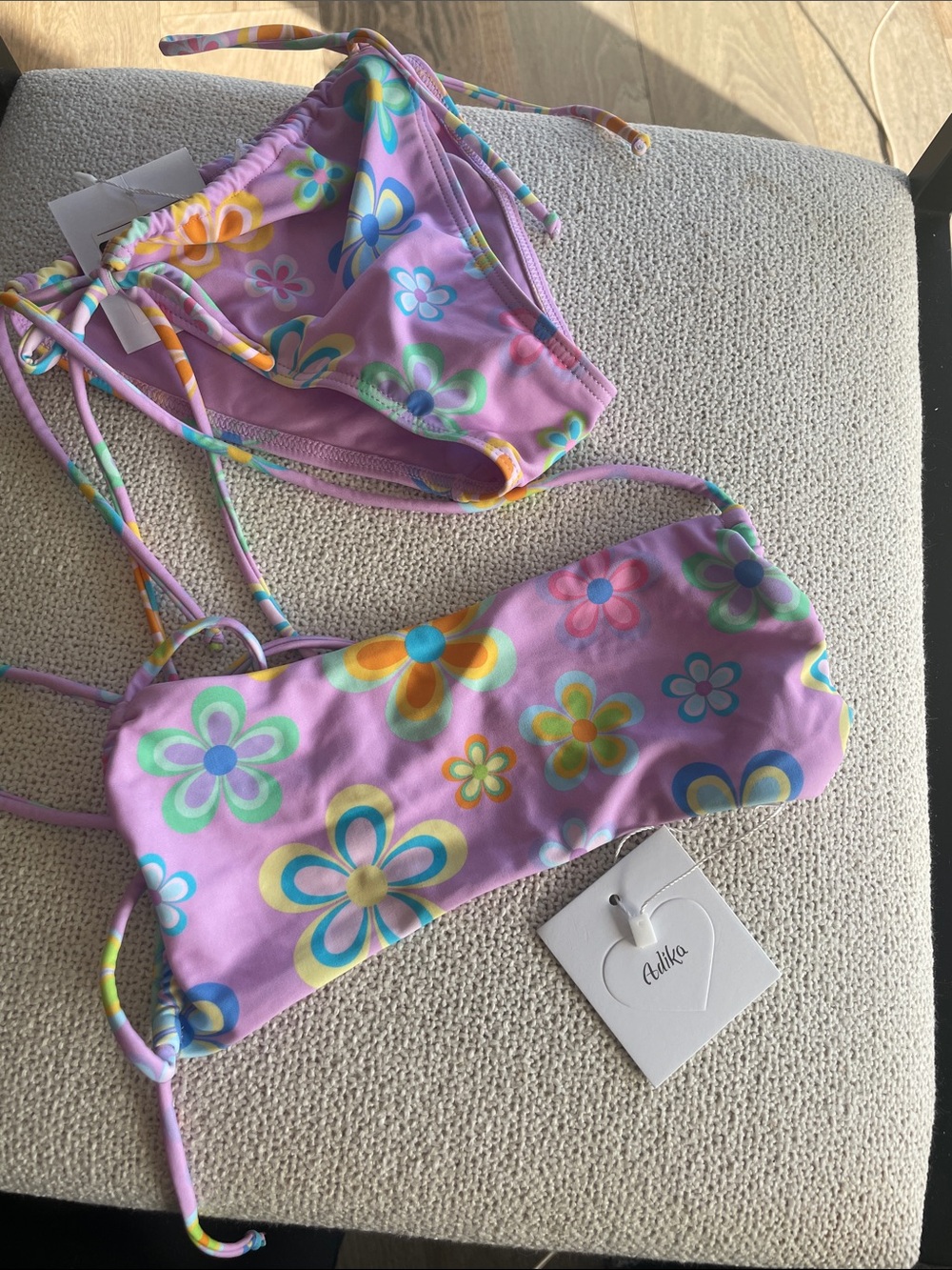 Adika Purple Floral  Bikini Set #B2
